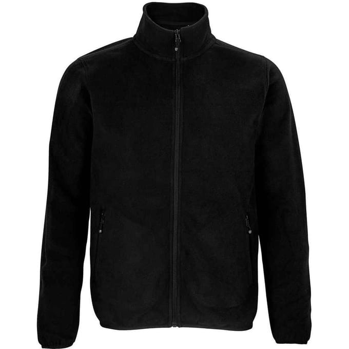 SOLS Heren Factor Gerecycleerd Fleece Jas (Zwart)