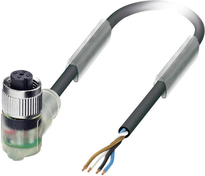 Phoenix Contact 1668302 Sensor/actuator connector, geassembleerd M12 Aantal polen: 4 Bus, haaks 5.00 m 1 stuk(s)