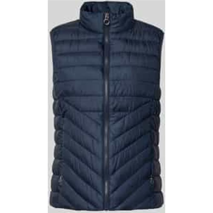 Slim fit bodywarmer met opstaande kraag