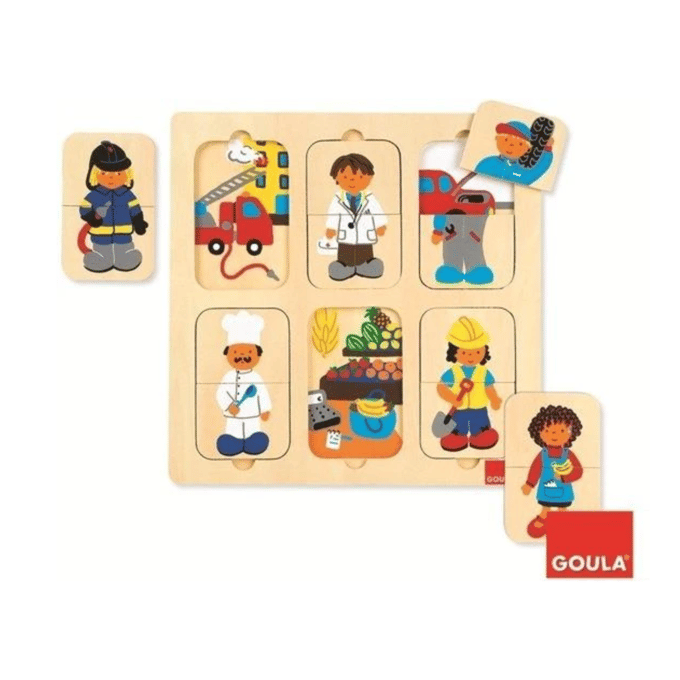Houten inlegpuzzel - beroepen