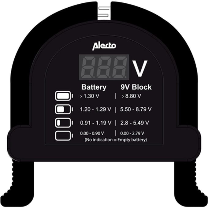 Alecto BTT2 Universele batterij tester - Zwart