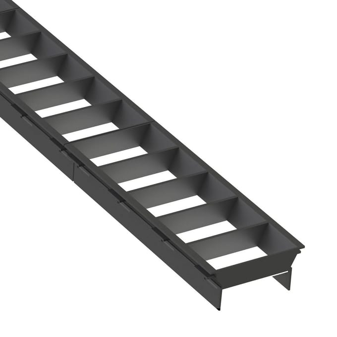 The Light Group SLC lamellenrooster Click, zwart, lengte 56 cm, kunststof
