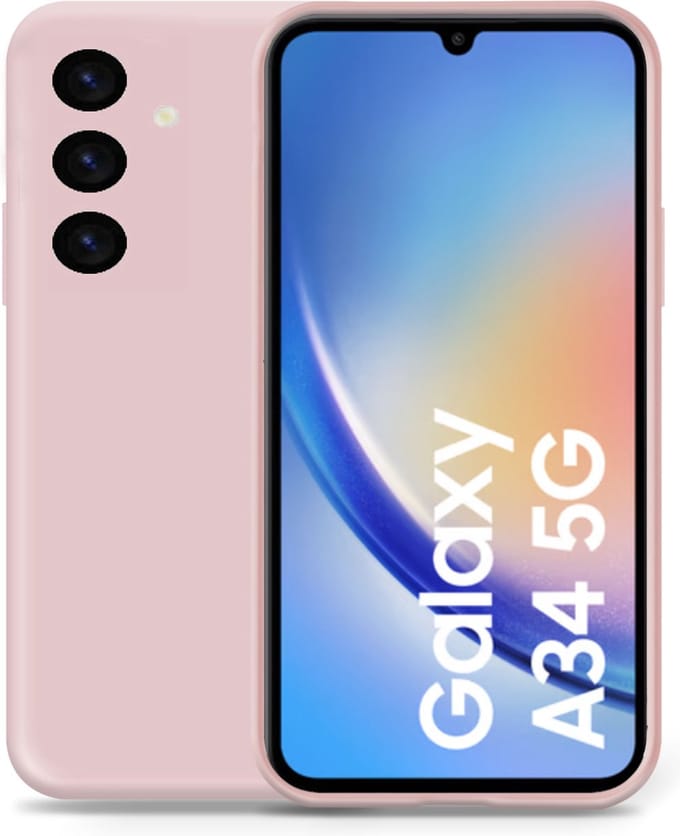Hoesje geschikt voor Samsung A34 - Liquid Back Case Cover Rose