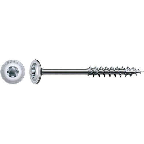SPAX 251010802005 Hi-Force schroef, Discuskop, 8 x 200, Deeldraad, T-STAR plus T40 - WIROX - 50 stuks