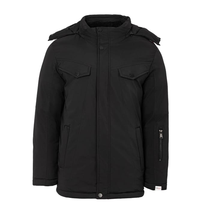Lee Cooper Heren Pufferjas met capuchon (Zwart)