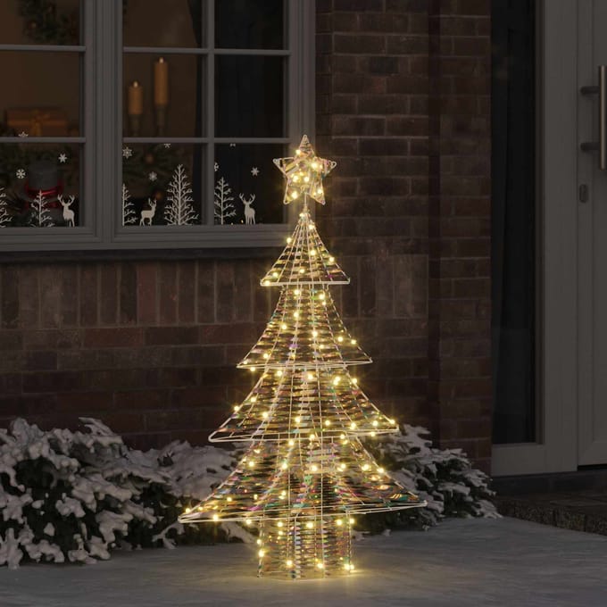 vidaXL - Kerstboom - 120 - LED's - Warmwit - 120,5 - cm - PET