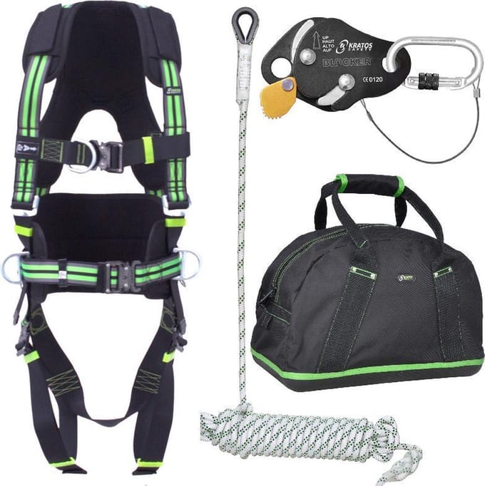 Kratos Complete set valbeveiliging Standaard-Plus - Daken / Afdalen 20mtr - Maat S-L