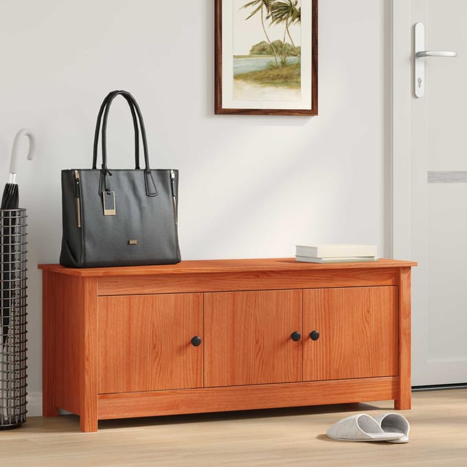 vidaXL - Schoenenkast - Waskleur - Bruin - 110 - x - 38 - x - 45,5 - cm