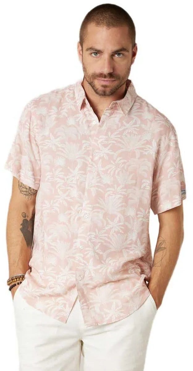 Deeluxe Wilson Overhemd Met Korte Mouwen Roze 2XL Man