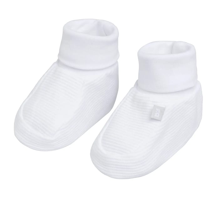 Baby's Only Slofjes Pure - Wit - 3-6 mnd - 100% ecologisch katoen - GOTS