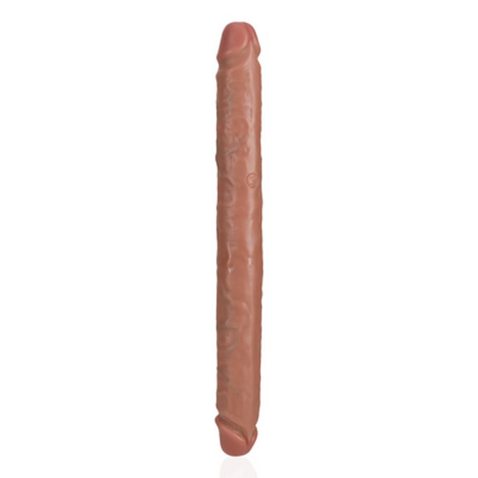 RealRock by Shots Slim dubbel Ended dildo's 14 / 35,6 cm - Tan - Beige