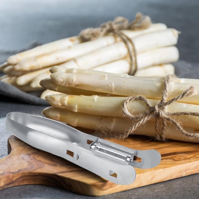 1 st RVS Asperges Groenten Schiller Multifunctionele Tomatenverwijderaar white