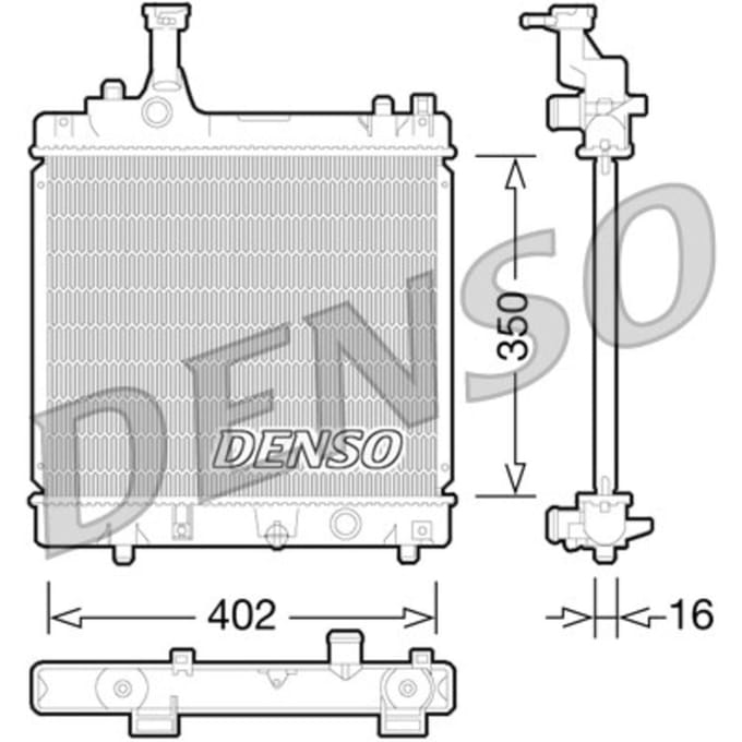 Radiator, motorkoeling DENSO DRM47026