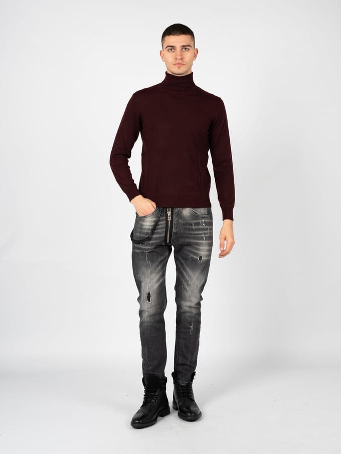 Xagon Man stoppen Turtleneck Mannen rood
