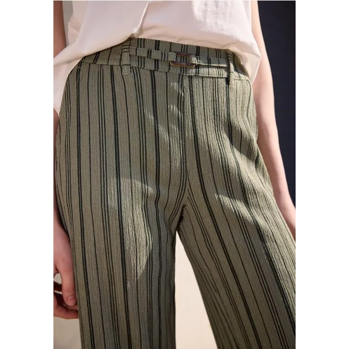 Wide Legs broek met riemdetail