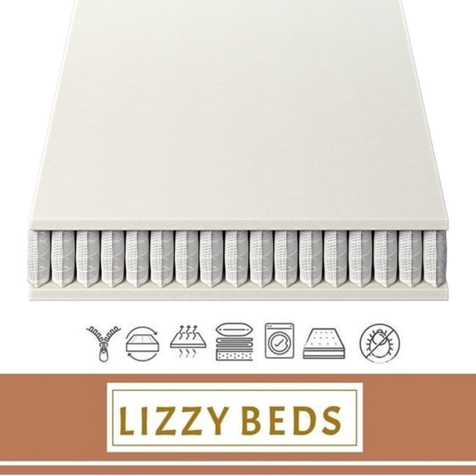 Pocketvering Matras - 90x210cm - 21cm dik - Hotel Comfort - Matras - Lizzybeds