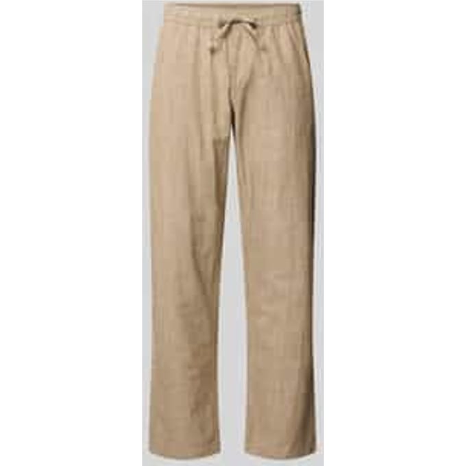 Jack & Jones Jpstkane Suer Linen Blend Stripe Leon Pepper | Beige | Maat: M