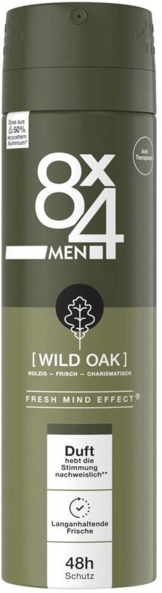 8X4 Deo Spray - Wild Oak Nr8 - 150 ml
