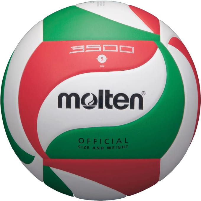 Molten V5M3500 (Size 5) Volleybal - Wit / Rood / Groen | Maat: 5