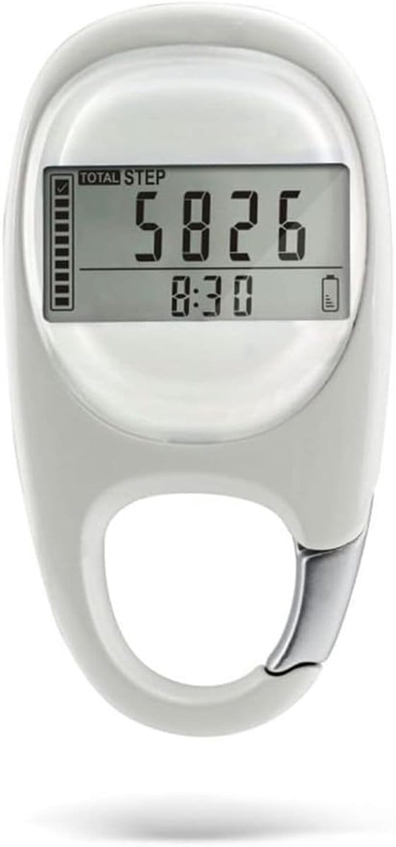 Digitale Stappenteller - Activiteitstracker Loopmeter - Fitness Doelen - Precisie 3D Sensor - 7 Dagen Geheugen - Wit