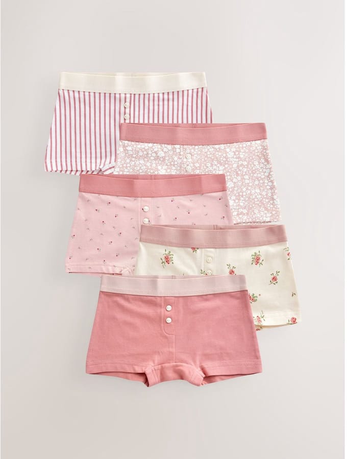 Next - Meisjes - Korte boxershorts verpakking van 5 - Roze