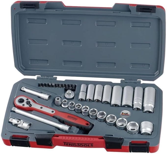 Dopsleutelset 35 delig 3/8 inch aandrijving