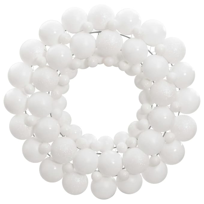 vidaXL - Kerstkrans - 45 - cm - polystyreen - wit