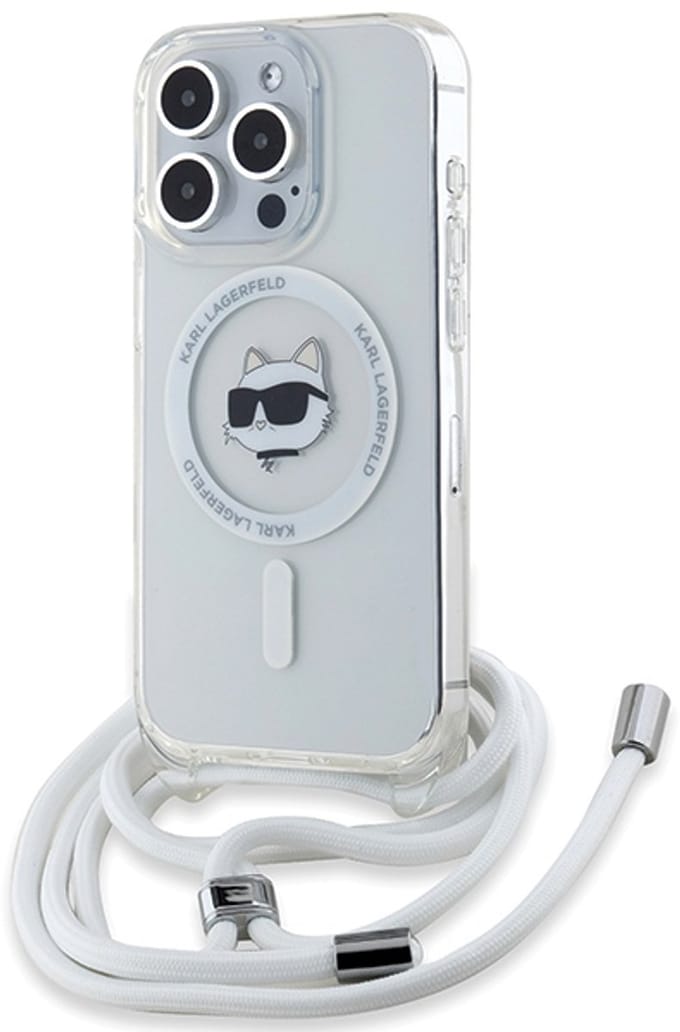 Karl Lagerfeld IML Choupette Head&Cord MagSafe case for iPhone 15 Pro Max - transparent