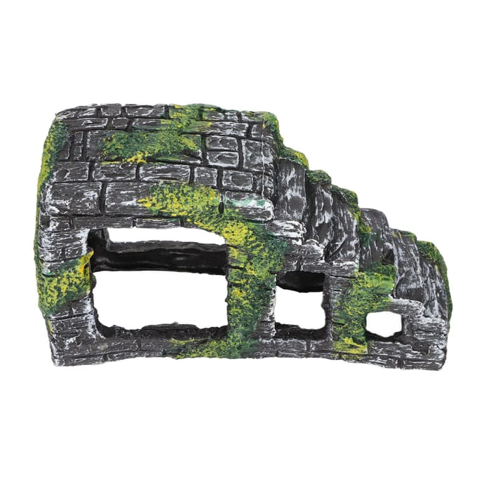 Schildpad Zonneplatform Kunsthars Platform Trappen voor Terrarium Hagedissen Kikkers Slangen black