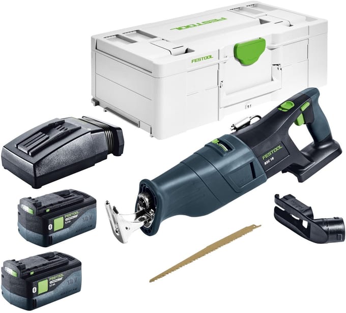 Festool RSC 18 EB-Basic accu-reciprozaag 18 V borstelloos + 1x accu 5,0 Ah + oplader + Systainer