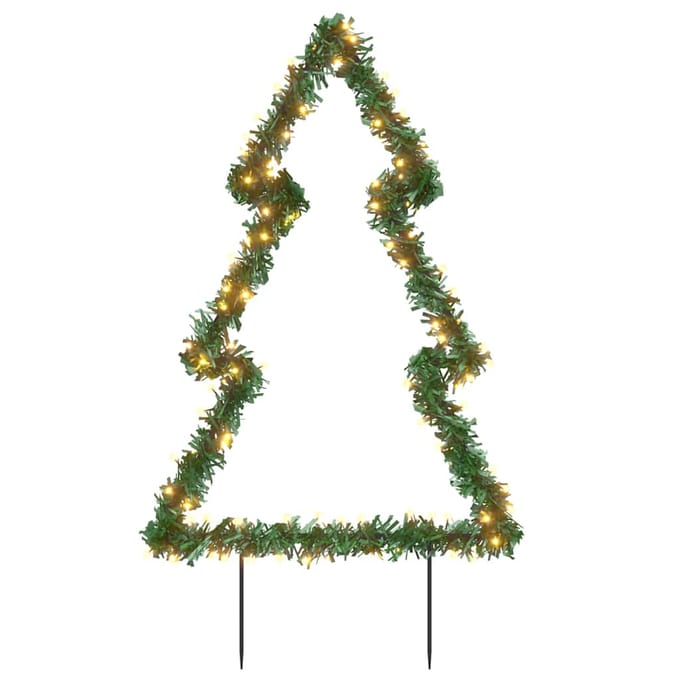 vidaXL - Kerstverlichting - met - grondpinnen - boom - 115 - LED's - 90 - cm