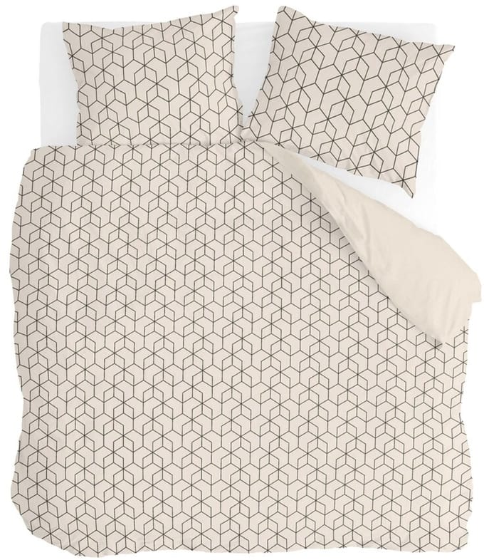 Byrklund Dekbedovertrek Sharp Angles - 200x220 - 100% Polyester - Beige
