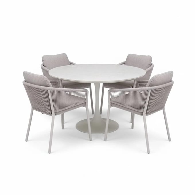 Joshua Flair dining tuinset 5-delig latte 120xH75cm