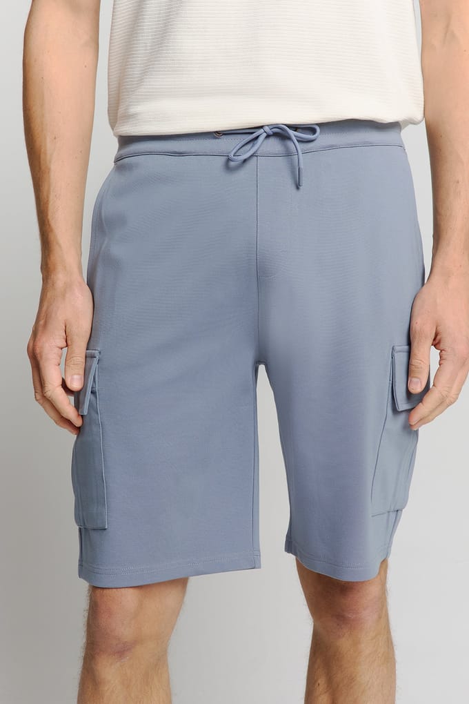 No Excess Short Cargo Jersey Washed Blue Größe: M | Kurze Sporthosen Outlet | Herren | Blau