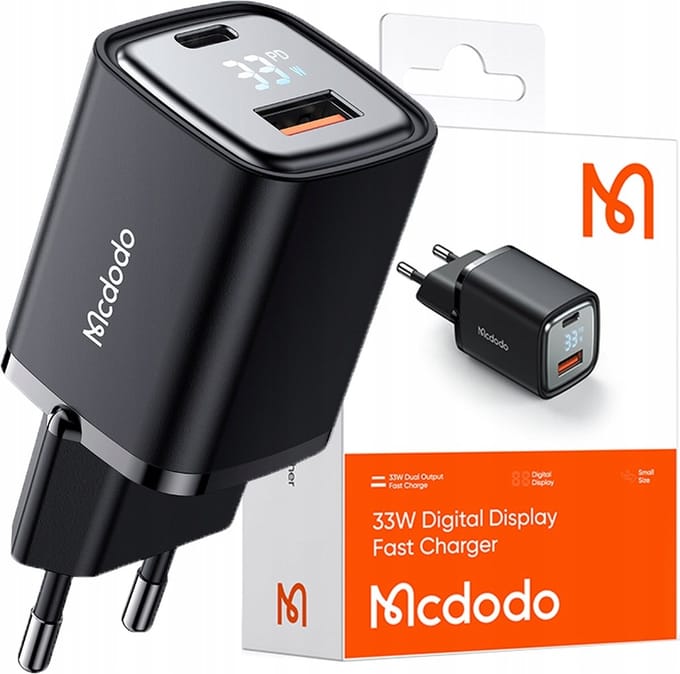 Mcdodo® Snellader - Oplader - Voor telefoon - USB-C USB-A - 33W