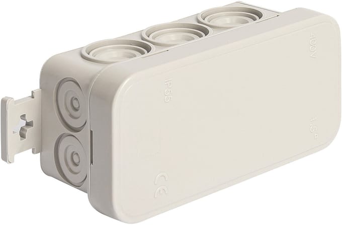 Kabeldoos - Lasdoos - Velvalux Panoboxpro - IP55 - IK10 - 90x43x40mm - Rechthoek - Grijs