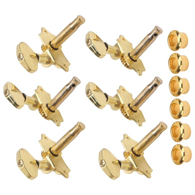 Gitaar Stemknoppen Metalen Tandwiel Afstelknoppen Snaarinstrument Accessoires Vervanging beige