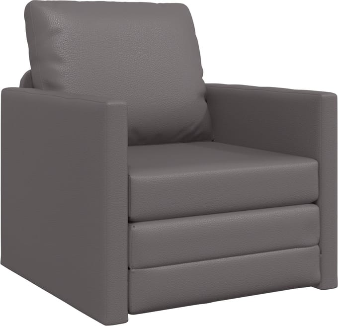 vidaXL - Slaapbank - 60cm - Grijs - Kunstleer