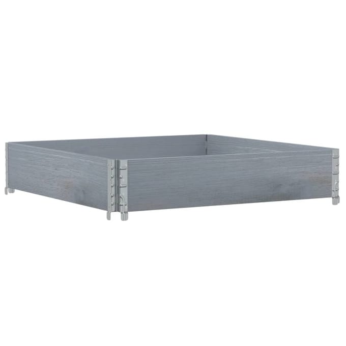 vidaXL - Plantenbak - 100x100 - cm - massief - grenenhout - grijs