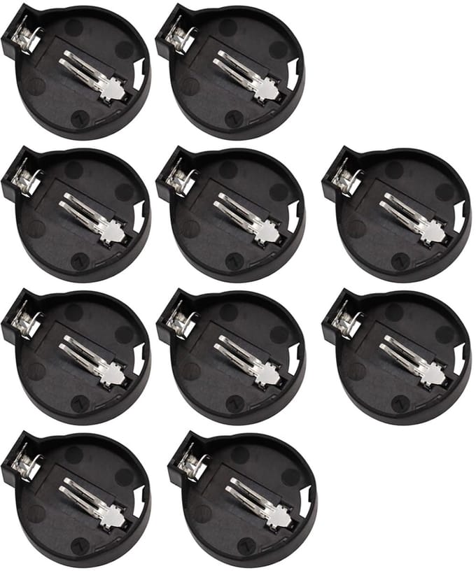 Horizontale 3V Knoopcel Batterijhouder voor CR2032/CR2025 met 2 DIP-pinnen (10 stuks)