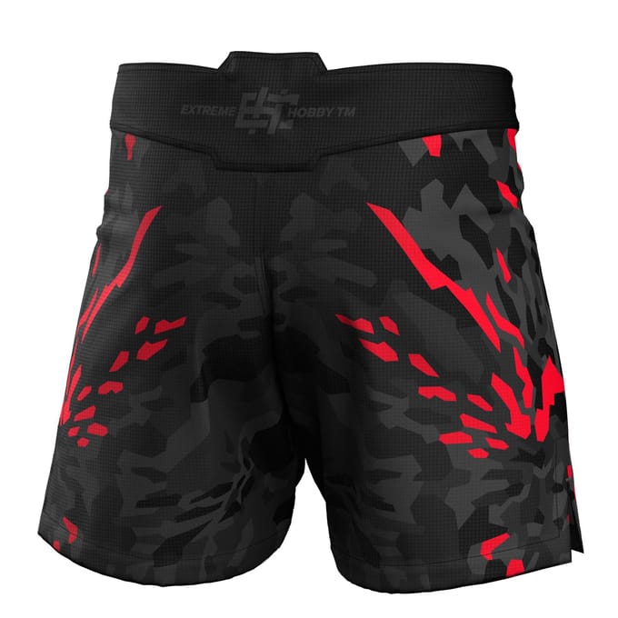 Extreme Hobby Black Panther - Athletic Short - MMA - BJJ - Czarno-Czerwone