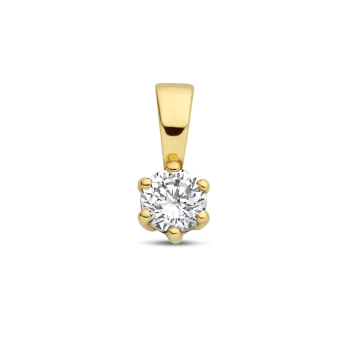 Marie Celeste hanger zirkonia - 4 - Goud