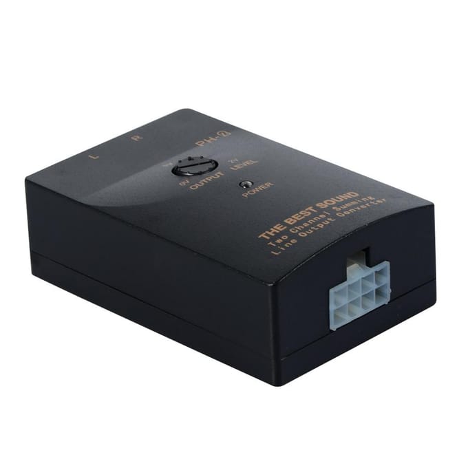 Convertisseur Audio professionnel pour voitures, Kit de sortie de ligne de sommation de niveau haut à bas 0-2V