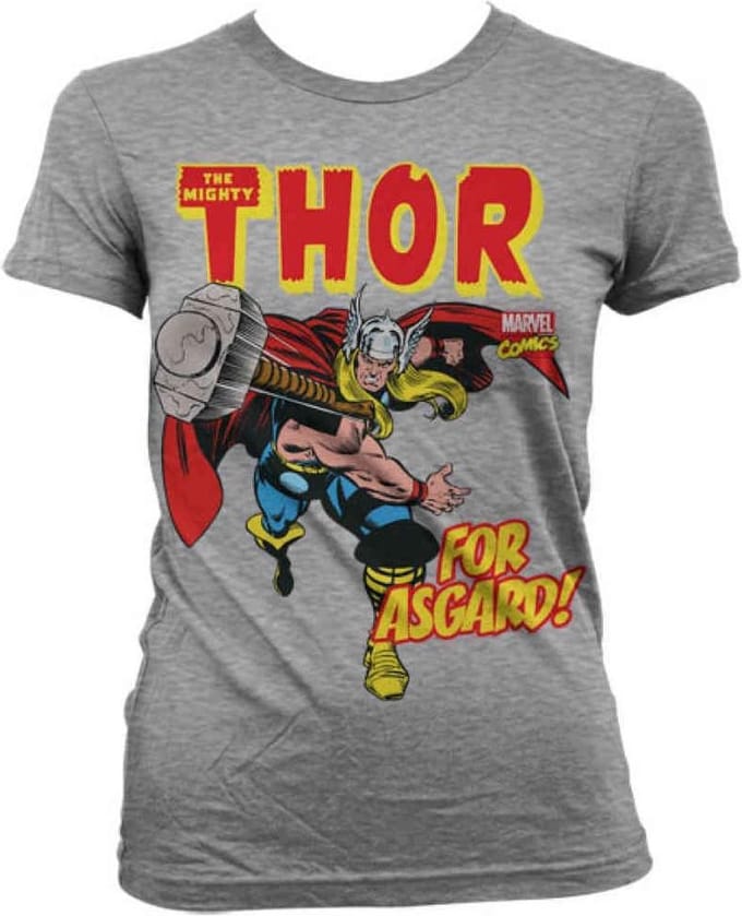 Marvel Thor Dames Tshirt -L- For Asgard! Grijs