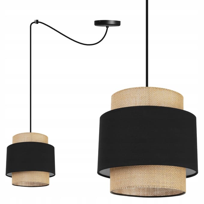 Spider Boho Hanglamp - Zwart/Beige - E27 - 200cm