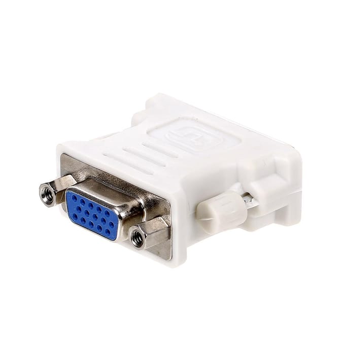 DVI naar VGA Adapter DVI(24+1) Male naar VGA Female Adapter Converter voor desktopcomputer, laptop wit