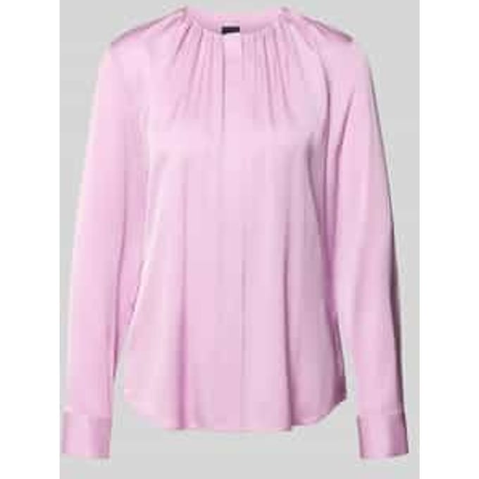 Regular fit blouse met lange mouwen van zijdemix model 'BANORAH'