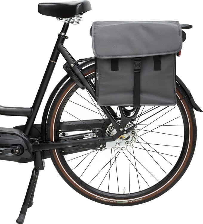 BECK Canvas Shopper Fietstas grijs