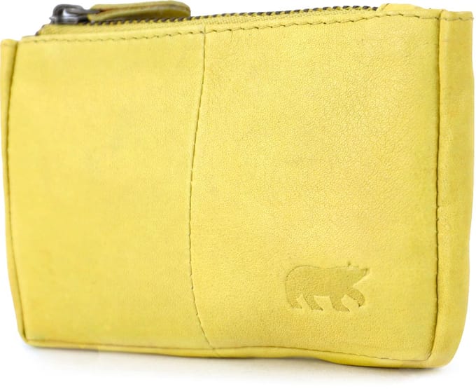Bear Design Lyla Ritsportemonnee / Sleuteletui - Butter Yellow