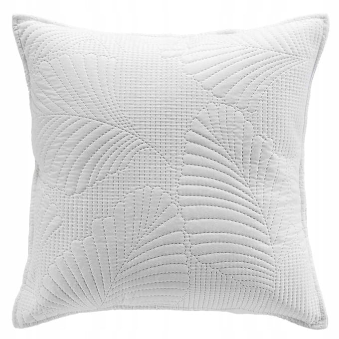 Decoratieve Kussenhoes Wit met Bladmotief 40x40 cm